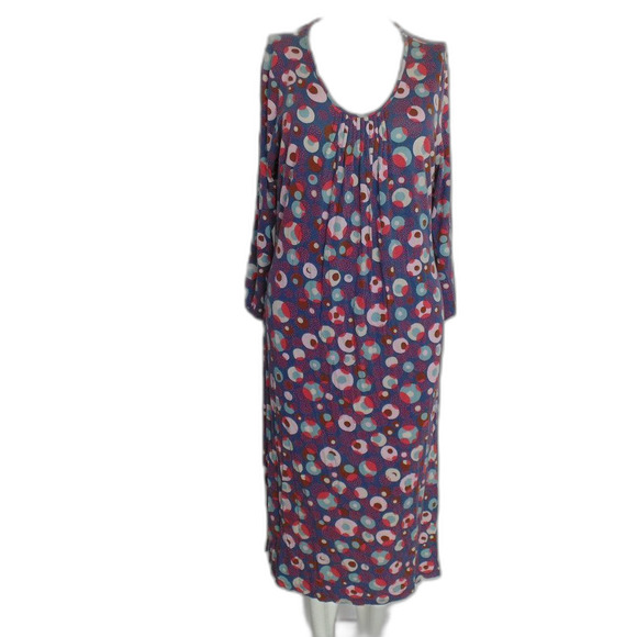 BODEN Dress, 10, Jersey, Multicolor circles/Polka dots, sash, 3/4 sleeves - Picture 11 of 15